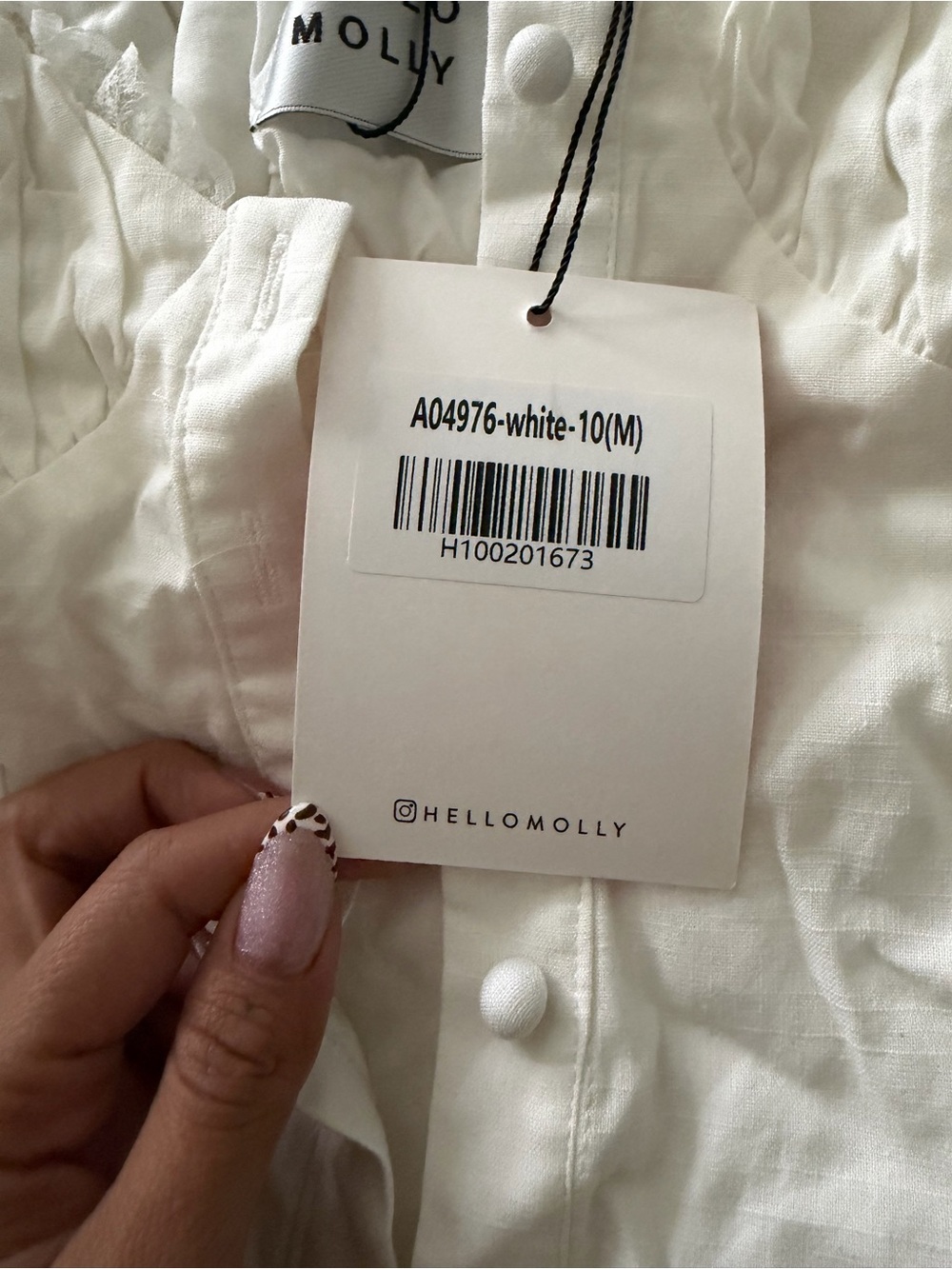 Hello Molly White Ruffled Off-Shoulder Bandeau Top - Picture 6 of 7